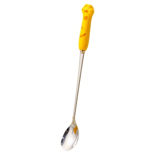 不锈钢小勺子个人专用女士高颜值餐勺可爱吃饭长柄搅拌咖啡甜品勺