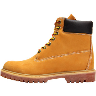 10061大黄靴秋冬季沙漠靴粗跟磨砂皮马丁靴男圆头高帮鞋马丁鞋子