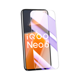 适用iqooneo6钢化膜无白边抗指纹高清vivoiqneo6se手机膜抗蓝光新款保护iq00neo6刚化膜全屏覆盖防摔防爆屏保
