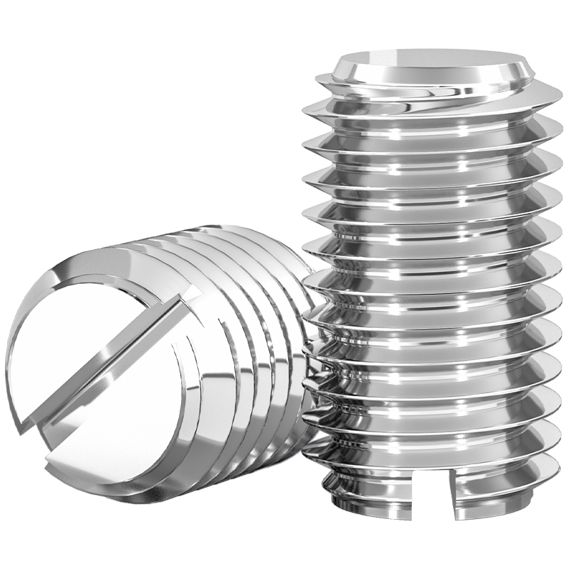 一字平端304不锈钢紧定螺钉机米开槽无头螺丝M2M2.5M3M4M5M6M8M10