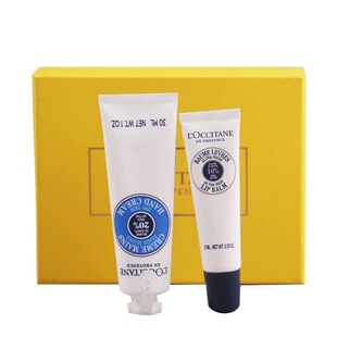 国内专柜 欧舒丹乳木果樱花护手霜30ml+唇膏12ml 套装礼盒伴手礼