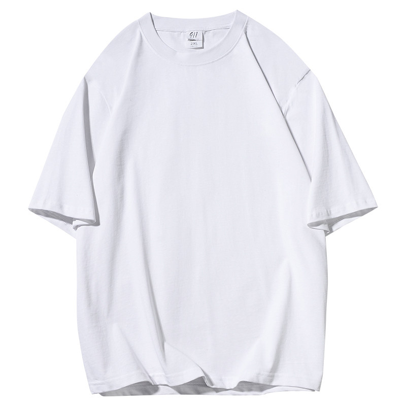 纯色复古显白350g重磅短袖T恤