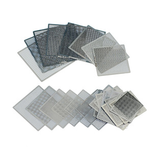 29件套BGA万用钢网手工植球直接加热小钢网通用植锡网汽车芯片