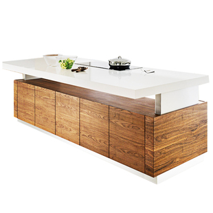 赛凯隆橱柜厨房定制台面石英石定做人造石台面石英中岛台简色餐桌