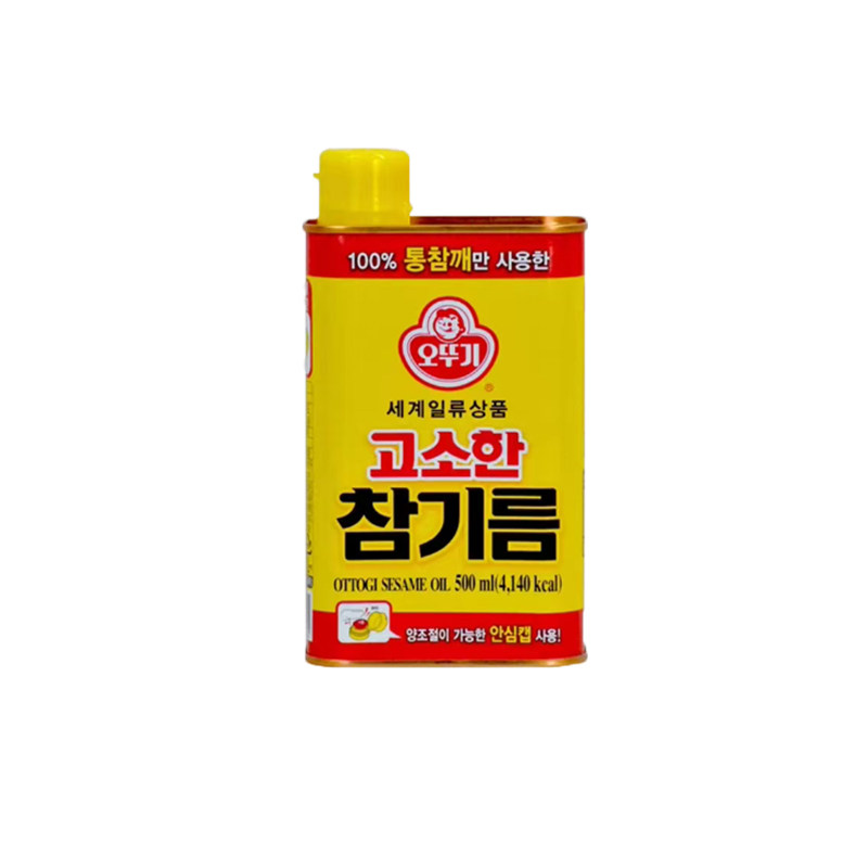 整箱韩国进口不倒翁芝麻油香油500ml烹饪凉拌调味料调味品奥土基