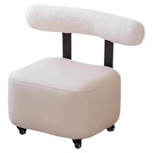 客厅小凳子家用矮凳万向轮小椅子靠背小矮凳滑轮移动凳子儿童板凳