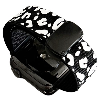 豹纹尼龙编织磁吸适用iwatch表带