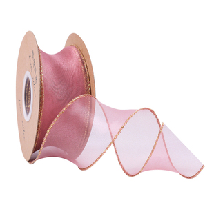 鱼尾纱丝带鲜花包装材料彩带波浪纹拷边包花纱雪纱带手捧花蝴蝶结