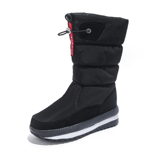 冬季东北雪地靴女高筒保暖棉靴防水防滑雪鞋白色户外旅行加绒棉鞋