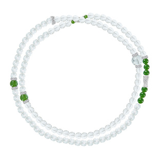 CIGALONG龙梓嘉烟雨竹林和田玉白水晶珠串梨满园新中式珠宝