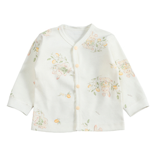 新生儿婴儿衣服纯棉a类满月百天打底服秋衣线衣外穿亲肤春秋上衣