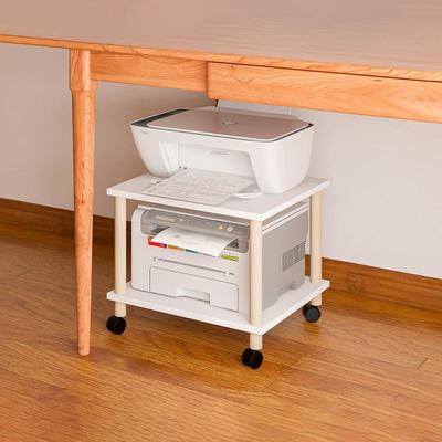 打印机置物架落地收纳架子放置柜办公室桌下电脑支架主机托架移动