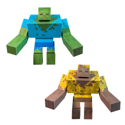 我的世界突变僵尸尸壳纸模型