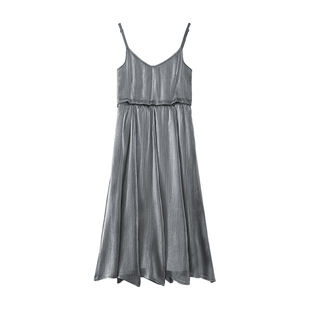 【银河瀑布】珠光纱质长吊带裙 长短两穿 裙摆可更换 女神连衣裙