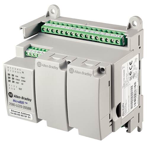 议价2080-LC20-20QBB罗克韦尔AB全新Micro820控制器2080LC2020QBB