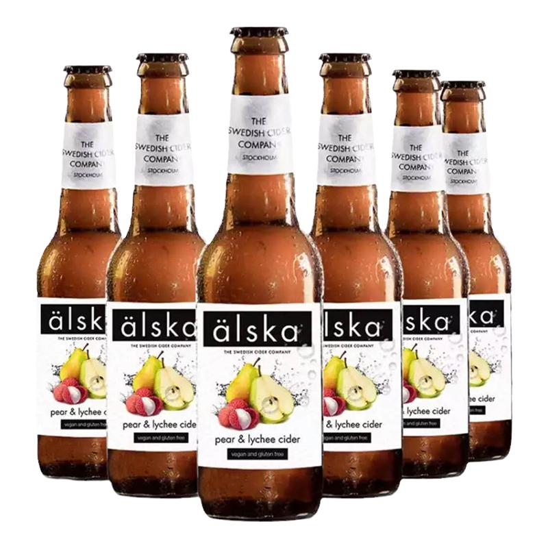 alska 艾斯卡女士啤酒北欧每过 梨荔枝 苹果肉桂 百香果苹果330ml