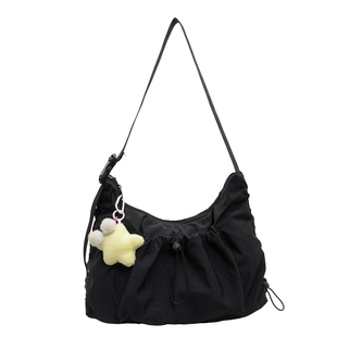 轻便休闲日系帆布斜挎包女韩国大容量托特包上课包通勤上班单肩包