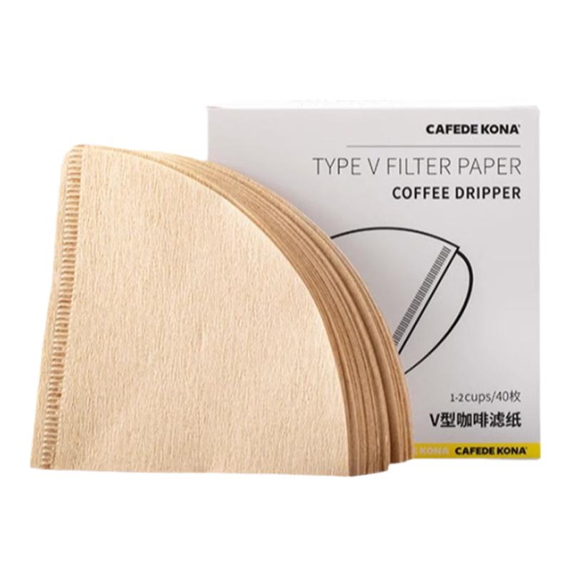 CAFEDE KONA手冲咖啡滤纸V60锥形滤纸扇形咖啡滤纸