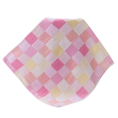 小方巾纯棉提花纱布挂绳洗脸儿童