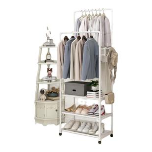 新款双杆多层简易挂衣架家用落地式组合可移动衣服架现代简约衣架