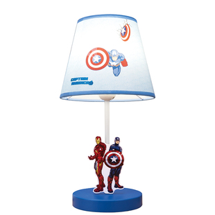 儿童房台灯卡通创意美队男孩房床头灯美国队长卧室灯装饰调光台灯