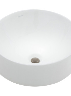 科勒乔司圆形台上盆艺术盆家用面盆洗手盆陶瓷洗脸盆龙头14800T
