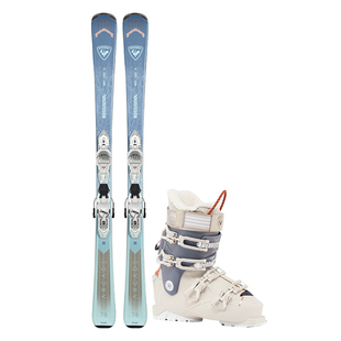 ROSSIGNOL女款滑雪板双板套装ARCADE 78全能板全地域双板保暖雪鞋
