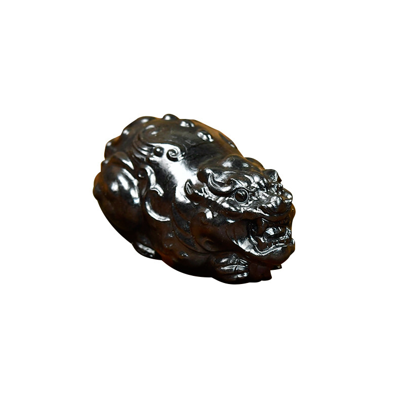 新疆和田玉墨玉籽料貔貅挂件苏工