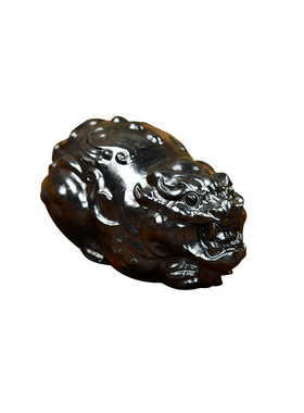 新疆和田玉墨玉籽料貔貅挂件苏工