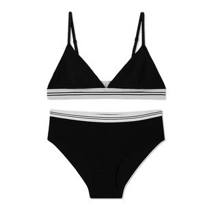 弗利少女法式三角杯内衣女士无钢圈文胸薄款小胸胸罩棉感舒适