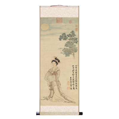清_郑板桥_墨竹图画芯卷轴挂画