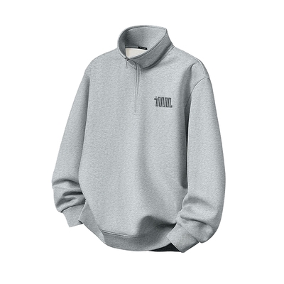 真维斯立领加绒卫衣男冬季加厚