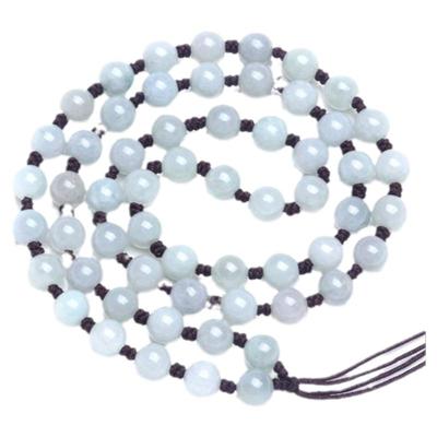 天然缅甸A货玉石翡翠珠子项链