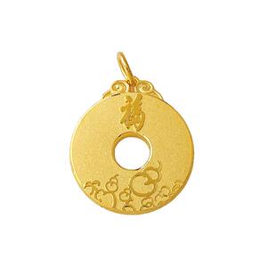 百泰首饰葫芦黄金吊坠男足金999挂坠天赐鸿福项链平安扣挂件女款