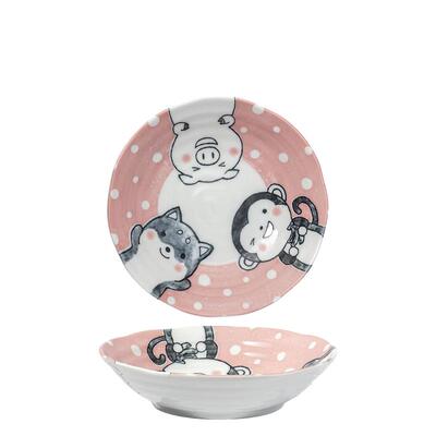 美浓烧日本进口釉下彩早餐盘饭碗