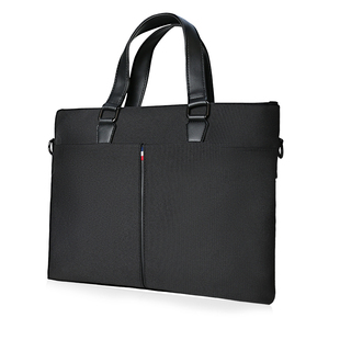 公文包黑色牛津布商务通勤多层收纳肩带办公文件包定制手提电脑包