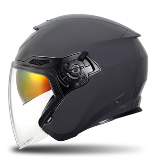 gsb263摩托车4分之3头盔四季双镜片男女通用3C认证安全3/4半盔