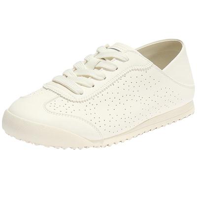 森达小白鞋女款2025秋新舒适打孔薄款运动鞋平底休闲板鞋ZTH43CM5