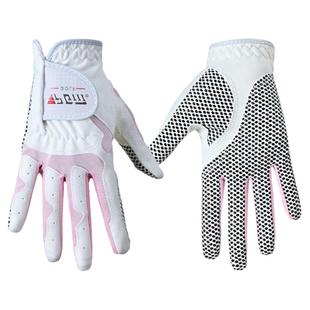 超纤布防滑高尔夫手套女双手柔软舒适透气弹力秋冬季打球护手用品