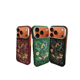 PARKA品牌用于iPhone17promax iPhone16Promax iPhone15Promax 瑞兽貔貅祥瑞中国风商务凯夫拉防摔轻薄手机壳