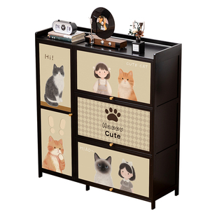 鞋架子多层家用门口入户带门鞋柜收纳柜一体靠墙新款爆款高档简易