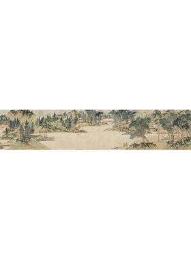 文征明浒溪草堂横幅仿古装裱国画