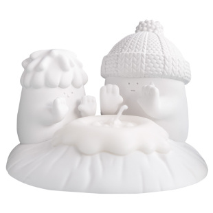 大美术馆 小雪人香薰蜡烛摆件礼盒可爱创意结婚新婚生日礼物男女