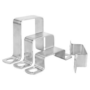 304不锈钢方型骑马卡 加厚方形几型卡 方管卡直角u型抱箍欧姆支架