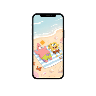 海绵宝宝派大星海滩超清壁纸iphone苹果安卓手机电脑ipad平板壁纸