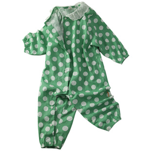 婴儿连体罩衣夏季纯棉透气外穿防脏女宝宝薄防脏护肚脐空调服男童