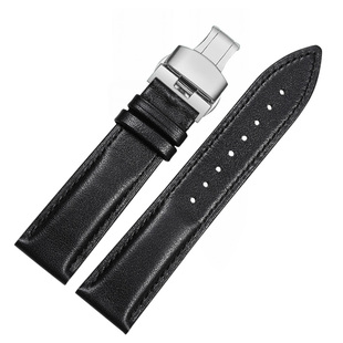 适配卡西欧真皮手表带男edifice海洋之心EFR-539L/303蓝色牛皮带