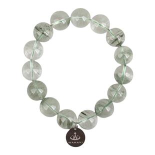 瓦萨比天然巴西高级绿幽灵千层纱水晶手链情侣女男朋友礼物饰品