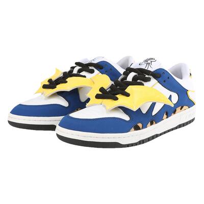 【CITM】21fw禁区蝙蝠翅膀鞋闪翼电豹蓝色休闲百搭板鞋男豹纹原创