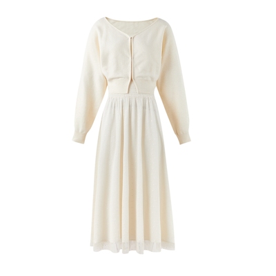 秋水伊人2025年秋季V领套装